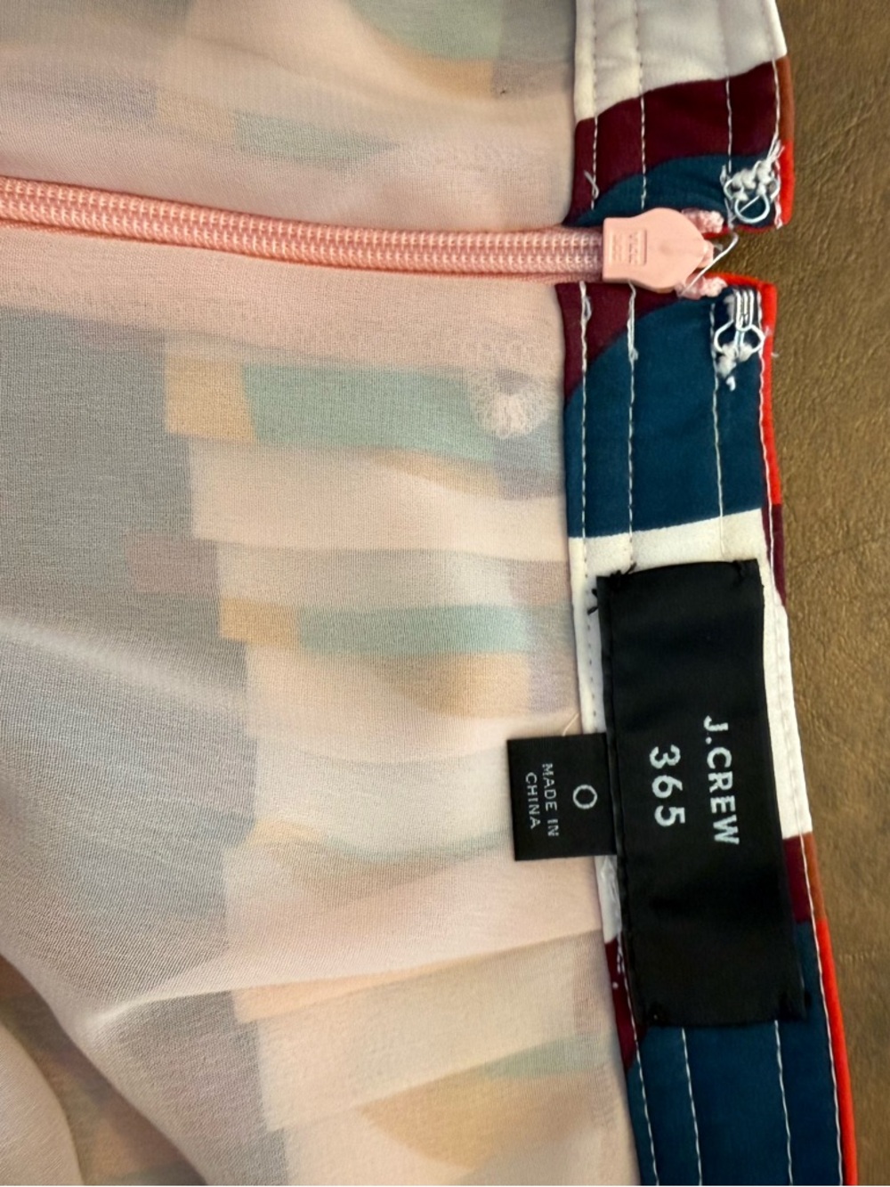 J Crew Pleated Colorblock Midi Skirt - Multi Color Size 0 - Picture 3 of 8